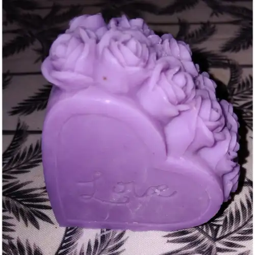 Bougie cire d'olive  Coeur love