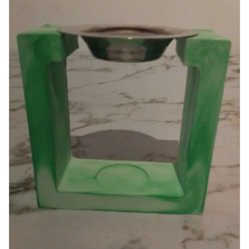 Brûleur Carré vert néon marbré